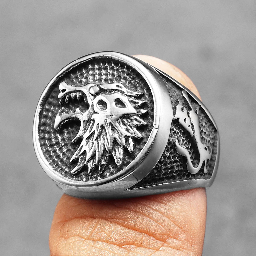 Viking Wolf Ring — Stainless Steel