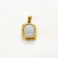 1Pc Stainless Steel Vintage Mirror Pendant Necklace For Women Girls Rectangle Shape Blank Bar Charms Chains Choker Jewelry Gifts