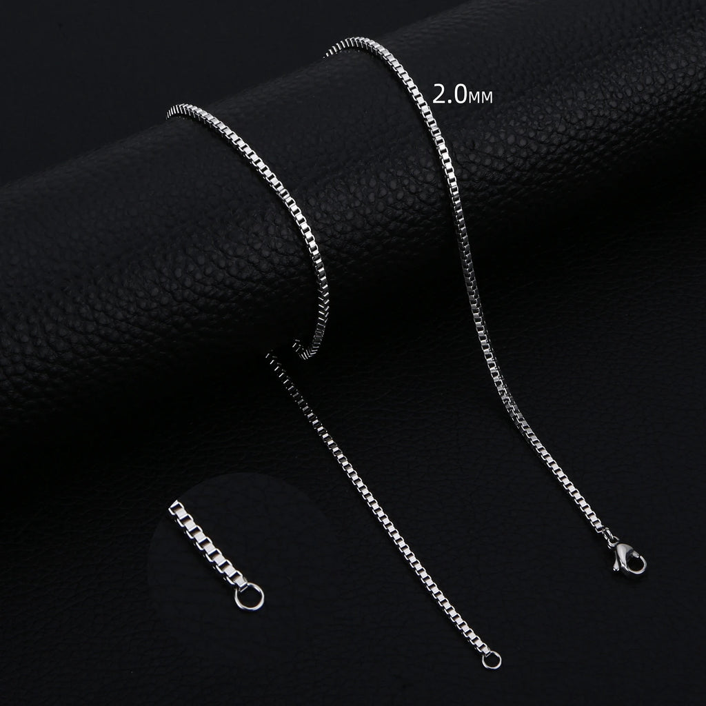 Box Chain Necklace — Stainless Steel 3mm