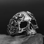 316L Stainless Steel Various Design 2022 New Arrive Classical Skull Men`s Ring With Pattern Punk Rock Gothic Creative