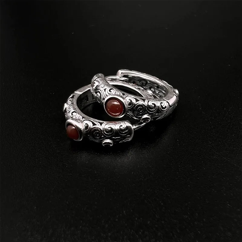 Silver Vintage Earrings For Women Trendy Earring Jewelry Prevent Allergy Party Accessories Gift