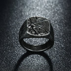 Cracking Rock Statement Ring — Silver
