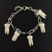 Gothic Teeth Charm Bracelet for Women & Men — Chain Link