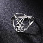 Sigil of Lucifer Amulet Ring — Stainless Steel