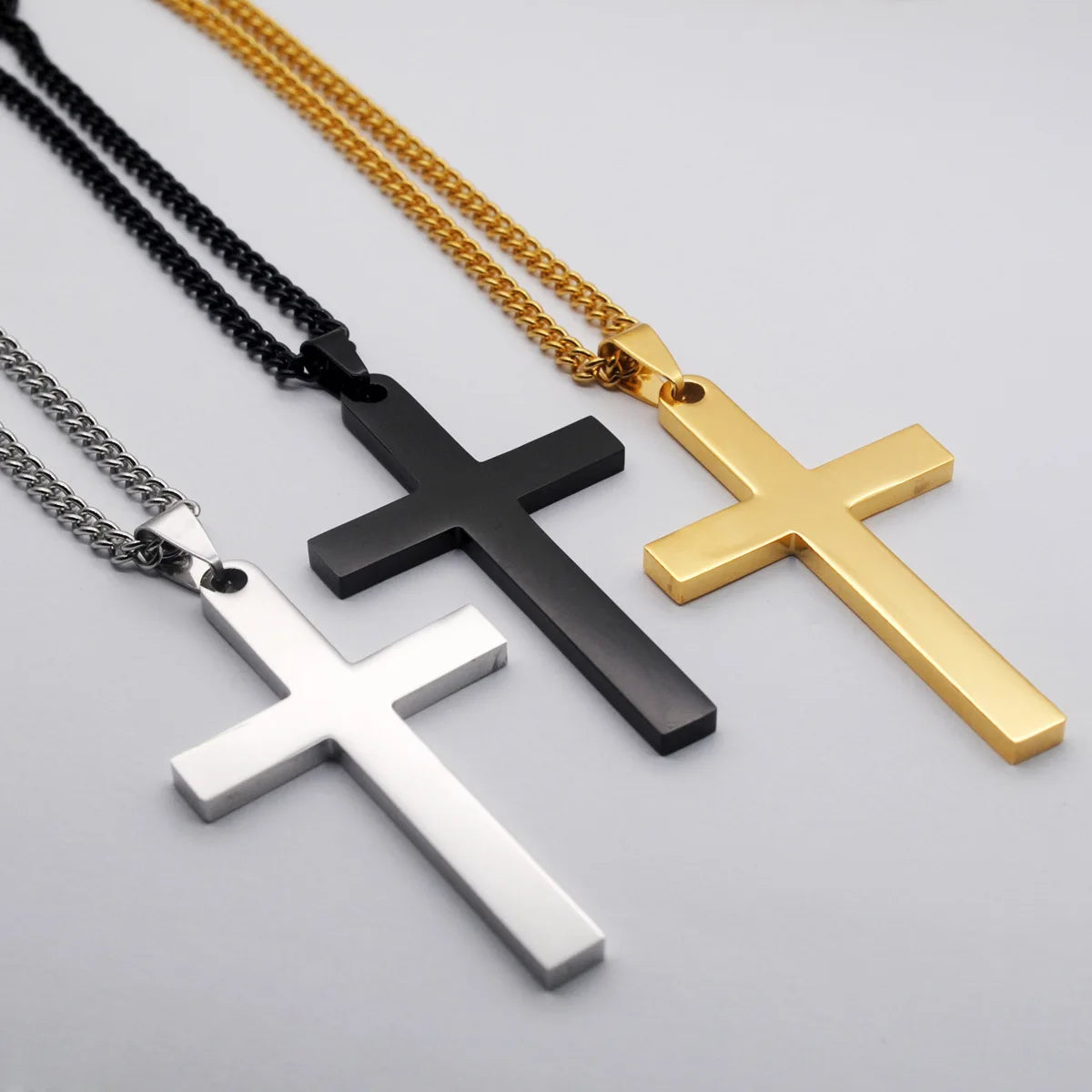 Cross Steel Pendant 316L Blank Engraved Seal