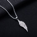 Iced Out Angel Wing Pendant — 14K Gold