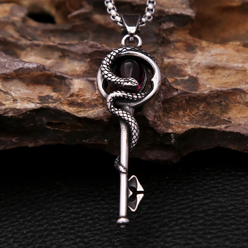 Snake Stainless Steel Pendant Necklace