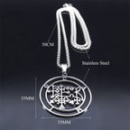 Demon Silver Pendant Seal Camio Women/men Gargantilha