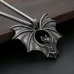 Vintage Biker 316L Stainless Steel 3D Bat Pendant For Men Boys Punk Hip Hop Animal Necklaces Creative Jewelry Gifts