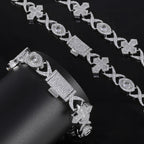 Cross Cuban Chain Necklace Iced Out Stainless Steel