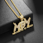 Bling Iced Out Savage Pendant Cubic Zirconia Letter Necklace for Men Women Hip Hop Rock Rap Party Jewelry
