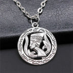 Vintage Chief Pharaoh Necklace On The Neck 43Cm Chain Girl Jewellery Beach Art Supplies