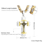 Trinity Latin Cross Multi-Layer Necklace — Stainless Steel