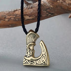 Kinitial Antique Bronze Color Slavic Perun Big Axe Pendant Necklace Jewelry Viking Slavic Necklaces fit for Men's