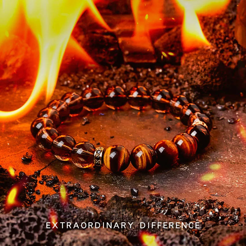 Block Volcanic Lava Stone Bracelet Men Black Classic Matte Obisidian Labradorite Bead Jewelry Women Birthday Gift for