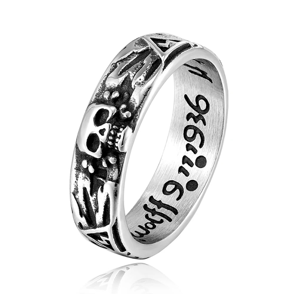 Gothic Skull Ring — Stainless Steel Punk