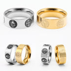 Saint Benedict Exorcism Ring Cross Amulet 316L Stainless Steel Mens Rings Rock for Male Friend Jewelry Creative Gift