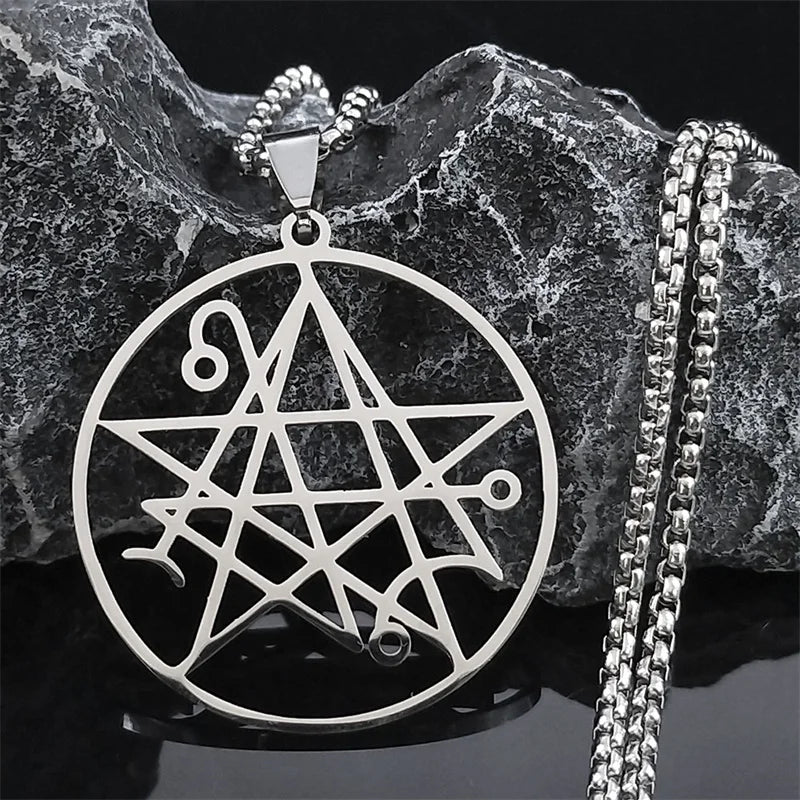Necronomicon Satan Pendant Necklace — Stainless Steel