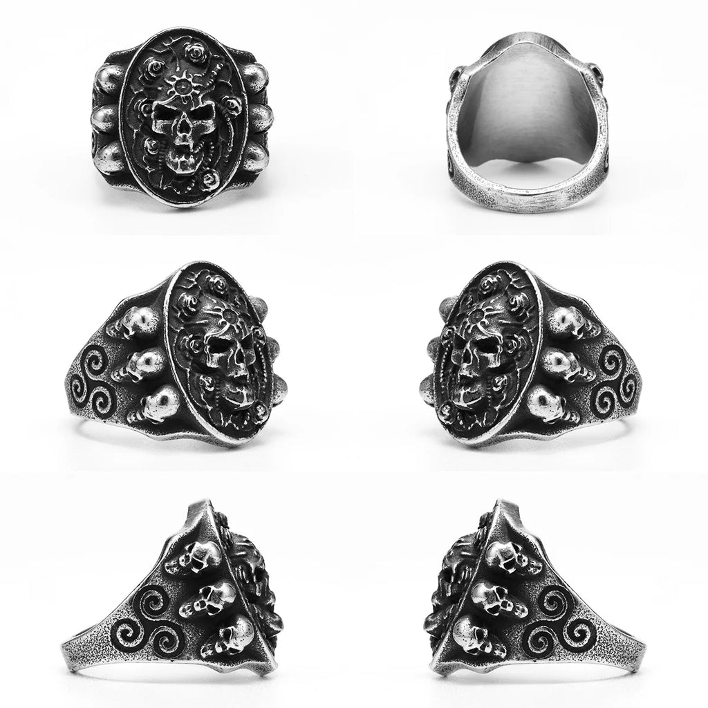 Viking Skull Ring — Stainless Steel