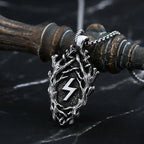 Good Polished 2024 New Vintage Stainless Steel Viking Branch Rune Pendant Necklace For Man Women Amult Jewelry Party Gift