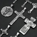 Vintage Jesus Cross Pendant — 316L Stainless Steel