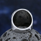 St. Christopher Polished Cross Ring — 316L Stainless Steel