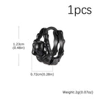 Skeleton Huggie Hoop Earrings — Stainless Steel