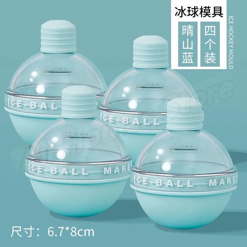 Silicone Ice Ball Maker Hockey Mold Round Reusable Cube Ball Mold Whiskey Cocktail Ice Maker DIY 2026 New Round Ice