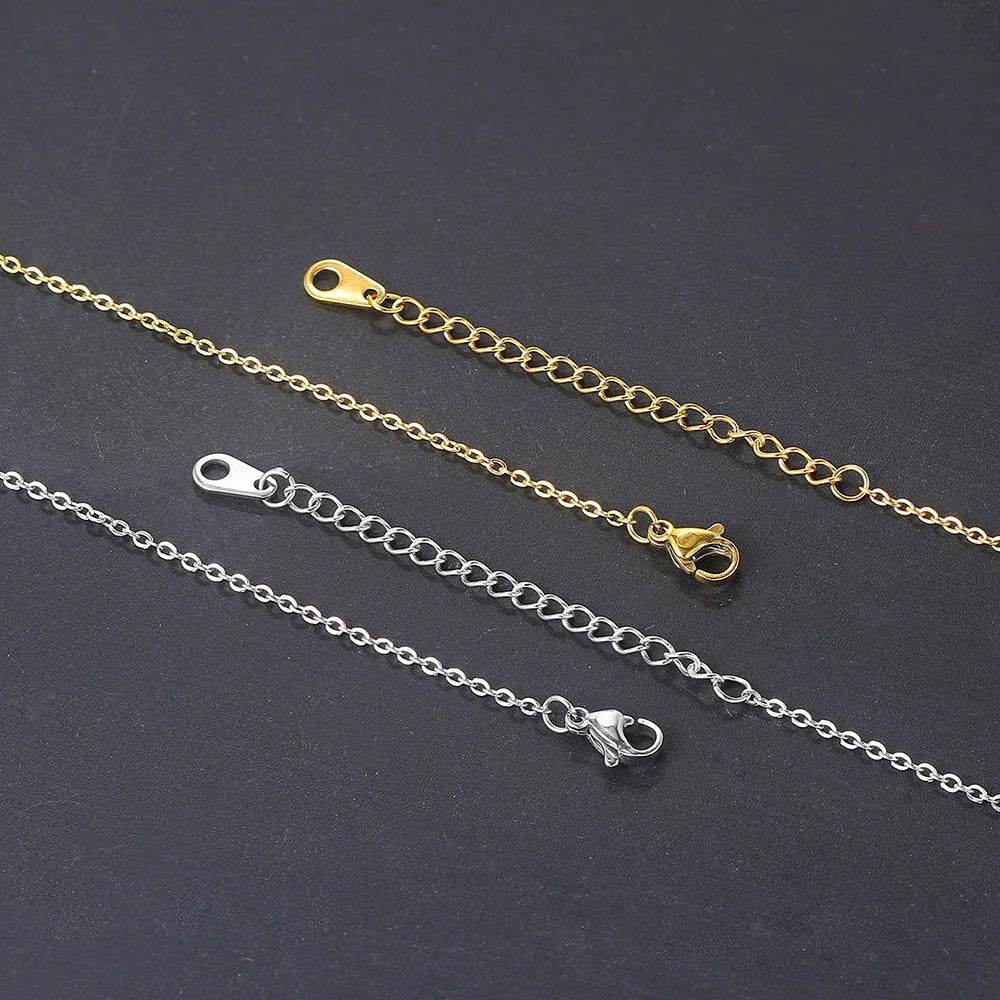 Cross Pendant Rope Chain Necklace Stainless Steel