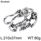 Gothic Skull Body Chain Bracelet — Stainless Steel