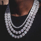 Tennis Chain Necklace Stainless Steel 10/12MM