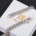 Gold Cuban Bracelet Iced Out 12MM Monaco 18K