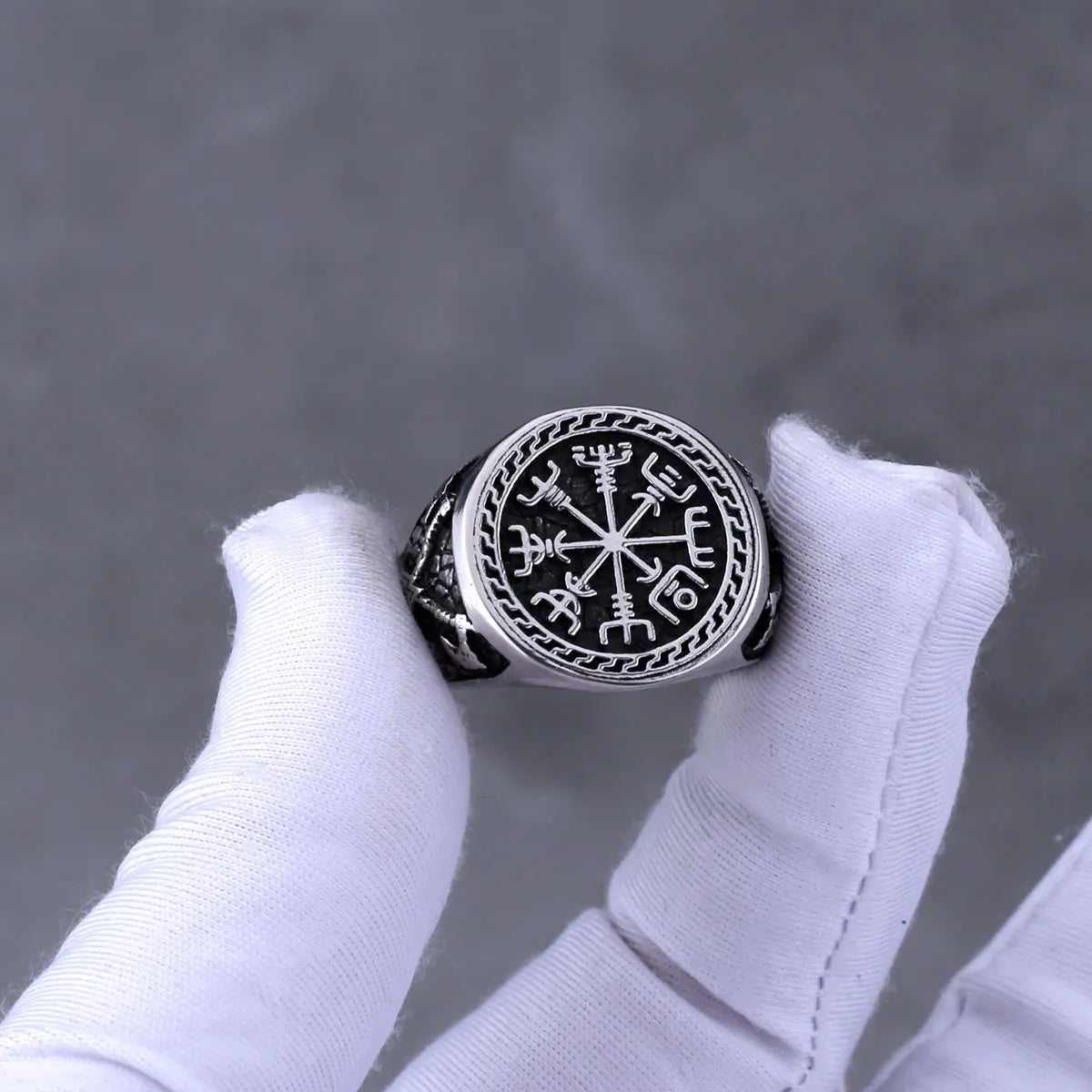 Stainless Steel Vikings Vegvisir Compass Runes Ring for Men Vintage  Fashion Celtic Knot Accessories Hip Hop Biker Jewelry Gift