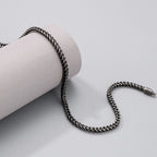 Vintage 4.5MM Curb Link Chain Necklace Man Stainless Steel Men's Chain Necklaces Choker for Man 50/55/60CM Long Viking