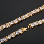 Tennis Bracelet Stainless Steel 6.5MM Mixed Cut