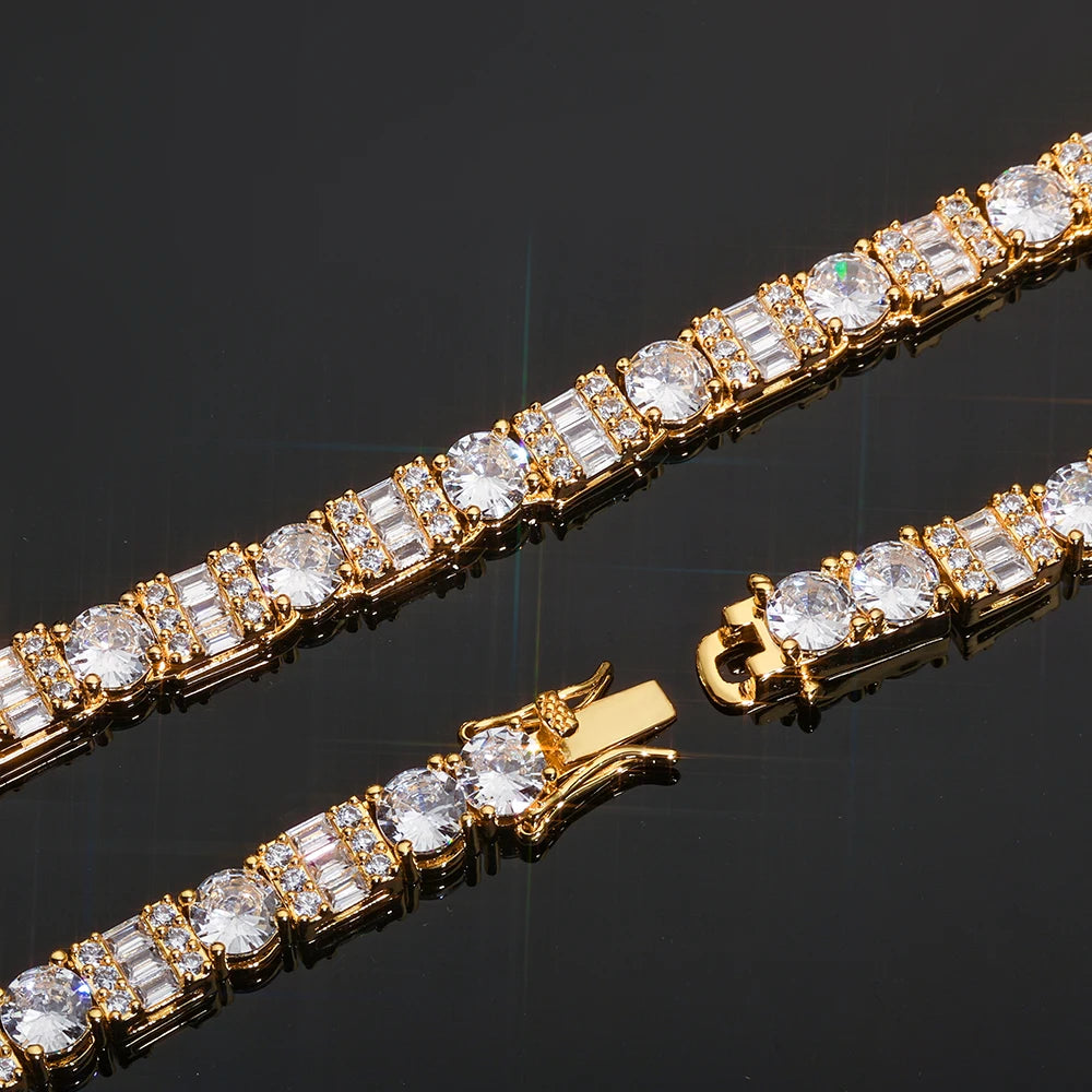 Tennis Bracelet Stainless Steel 6.5MM Mixed Cut