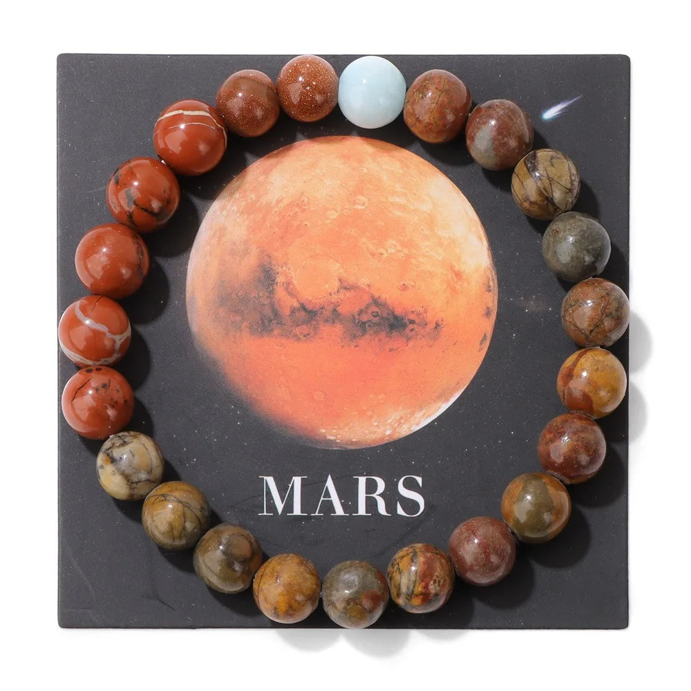 Rope Steel Bracelet Moon 8MM Solar System