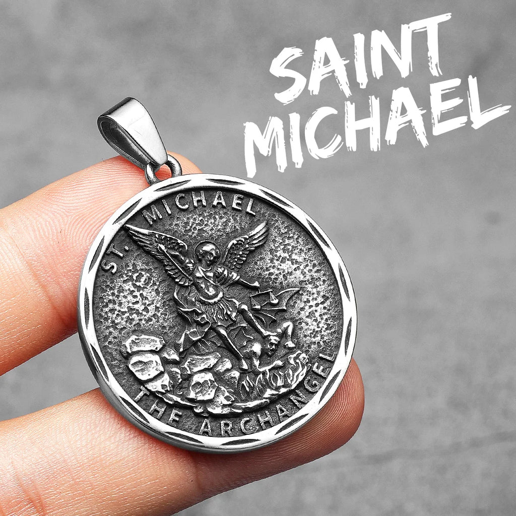 Archangel Michael Pendant — Stainless Steel