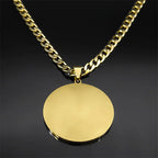 SAINT MICHAEL PROTECT US Archangel Men Crystal Necklace Stainless Steel Gold Color Catholic Religious Necklaces Jewelry