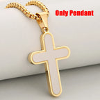 Cross Pendant Necklace — Stainless Steel