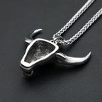 Bull Head Steel Pendant Vintage Punk Zodiac