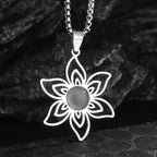 Sun Moon Star Trinity Pendant Necklace