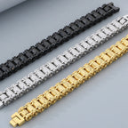 Casting Stainless Steel Man Bracelet 15MM Width Bike Motorcycle Chain Men's Bracelets & Bangles for Men 5 Color Bikers'
