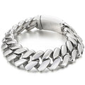 Steampunk Polished Casting Stainless Steel Bracelet for Man Hip Hop 20MM Wide Cuff Link Chain Wristband Birthday