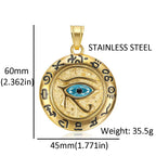 Eye of Horus Stainless Steel Pendant Necklace