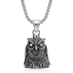 Pirate Skull Moto Bell Pendant Necklace — Gothic Motorcycle Rider