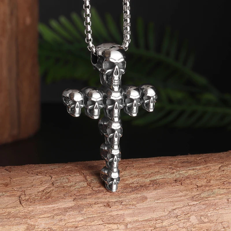 Vintage Catholic Cross Pendant Necklace — Amulet