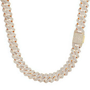 20MM Iced Out 5A CZ Two-Tone Miami Cuban Necklace