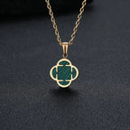 Stylish Men Petal Charms Necklace,Waterproof Stainless Steel Luck Leaf Pendant,Birthday Anniversary Father Gift for Him
