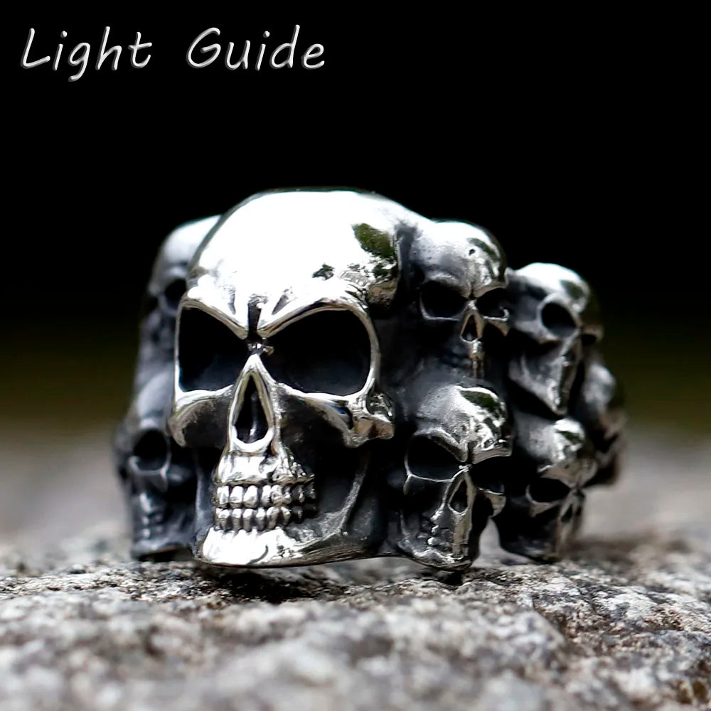 Vintage Punk Skull Ring — Stainless Steel